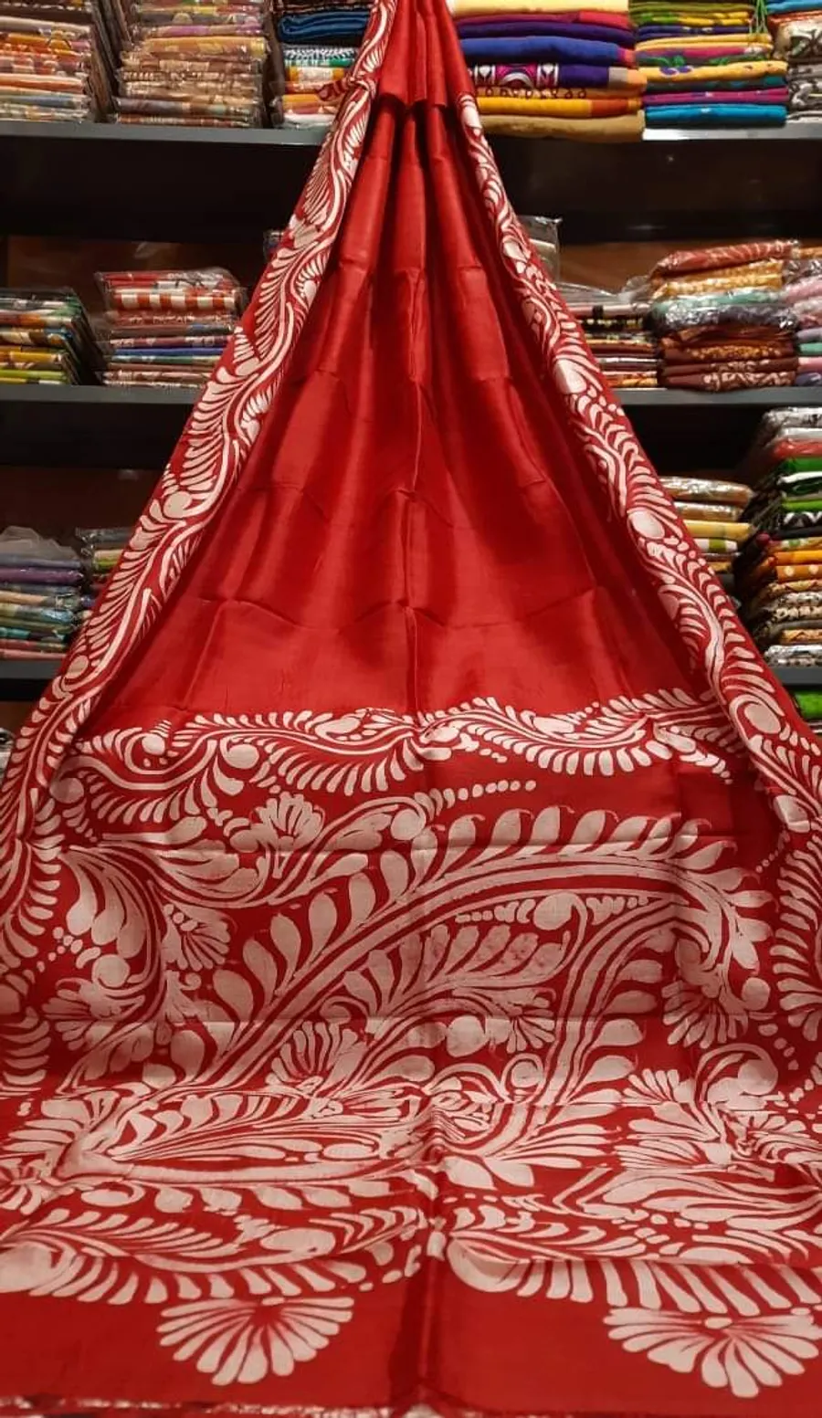 Hand Painted Bishnupuri Silk Sarees Pure Batik Silk Mark Certified 